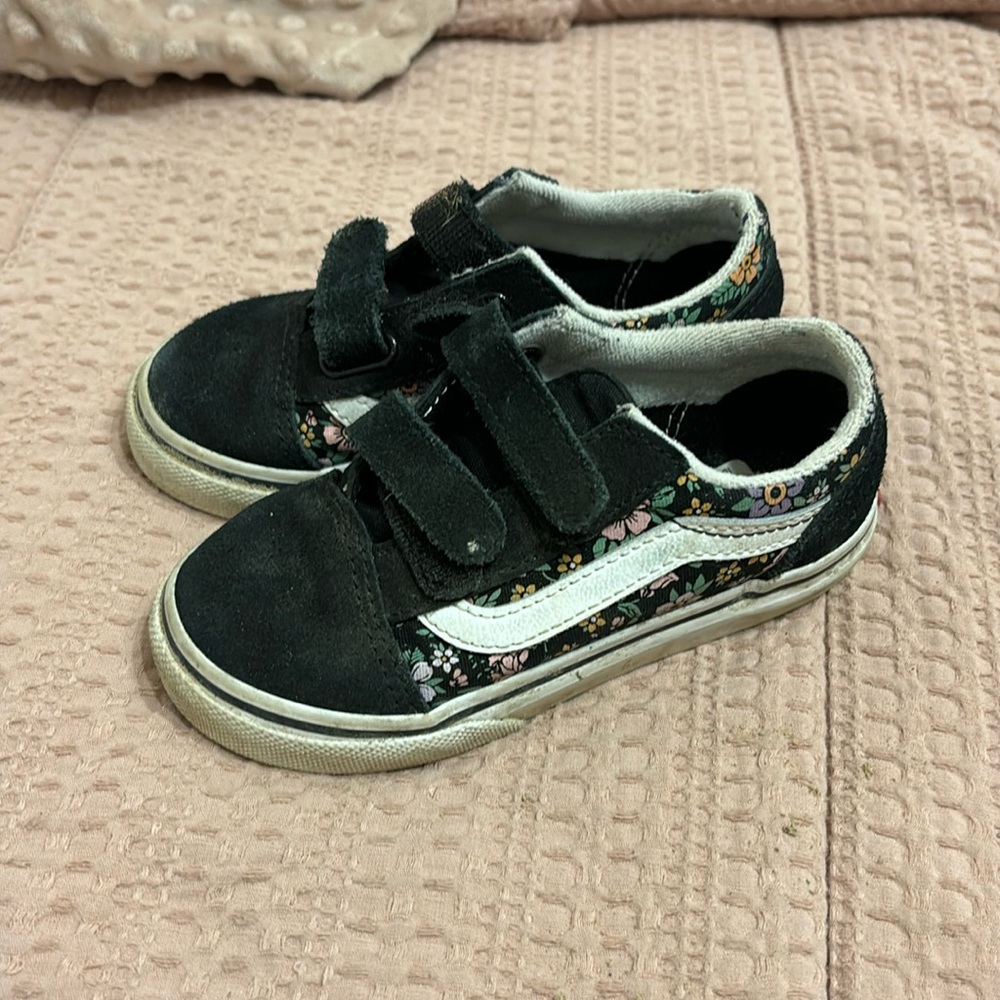 Toddler girl floral vans size 9